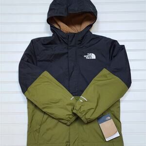 NWT The North Face Boys Warm Antora Rain Jacket: Forest Olive